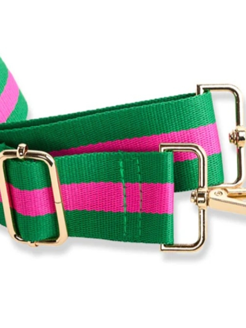 Wanderfull Hot Pink & Green Adjustable  Bag Strap w Gold Hardware NWT